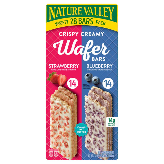 Nature Valley Crispy Creamy Wafer Bars Variety Pack, 28 ct / 1.03 oz
