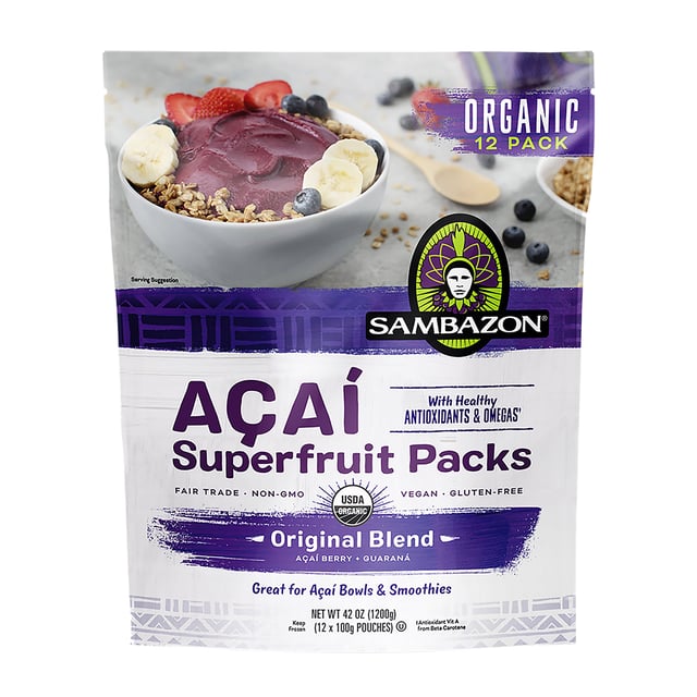 Sambazon Organic Acai Smoothie Pack 12 CT 42 OZ