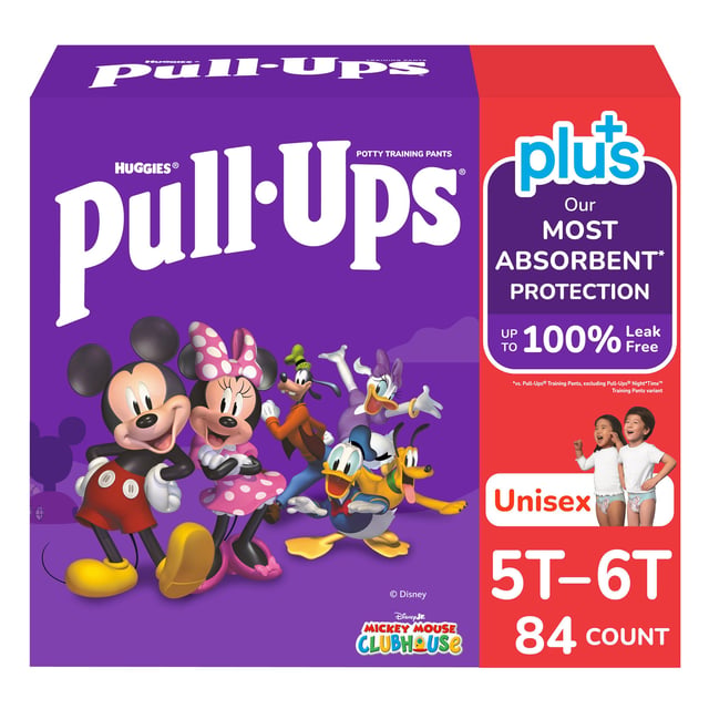 Huggies Pull-Ups Plus Unisex Training Pants 5T-6T