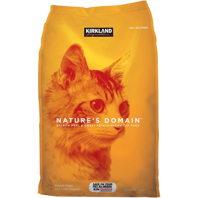 Kirkland Signature Nature's Domain Salmon & Sweet Potato Formula Cat Food 18 lbs