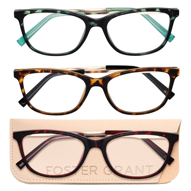 Design Optics by Foster Grant Upsweep Reading Glasses, 3-Pack