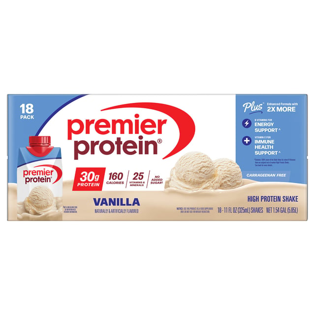 Premier Protein Vanilla Shake, 18-Pack / 11 fl oz Each