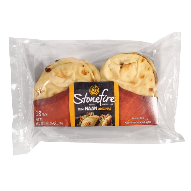 Stonefire Mini Naan Bread, Original, 18 Count, 28.6 Ounces