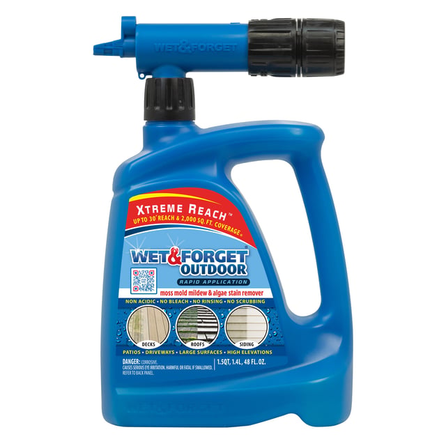 Wet & Forget 68oz Outdoor Hose End Moss Mold Mildew and Algae Stain Remover