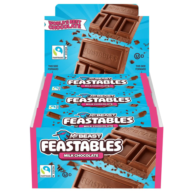 Feastables MrBeast Milk Chocolate King Size Bars, 24 CT / 2.1 oz (3.15 lb)