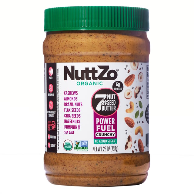 Organic NuttZo Seven Nut/Seed Butter Crunchy 26 oz