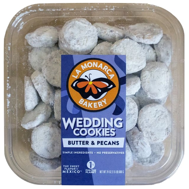 La Monarca Bakery Wedding Cookies 24 oz Tub