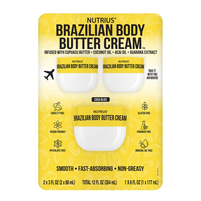Nutrius Brazilian Body Butter 2/3 oz + 1/6 oz