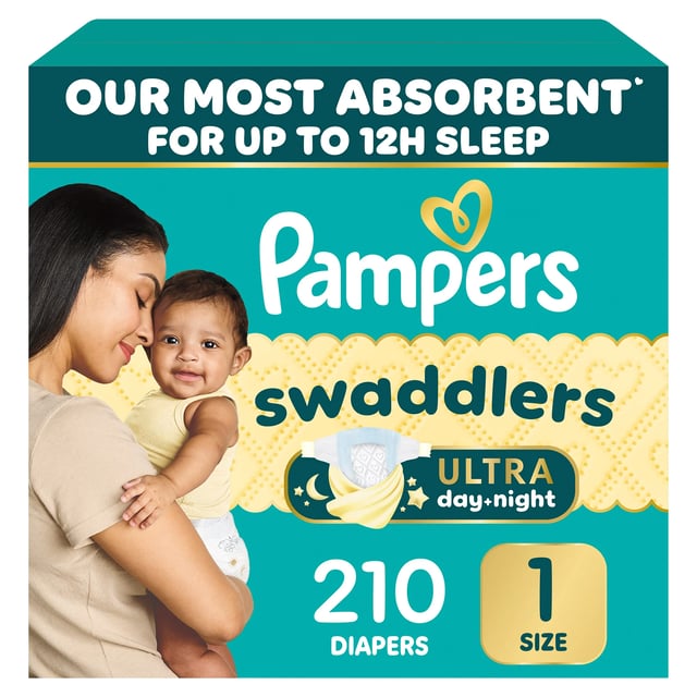 Pampers Swaddlers Ultra Size 1, 210 Count