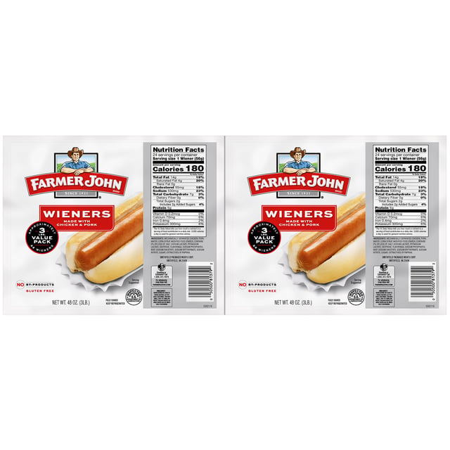 Farmer John Hot Dogs 2/3 lb
