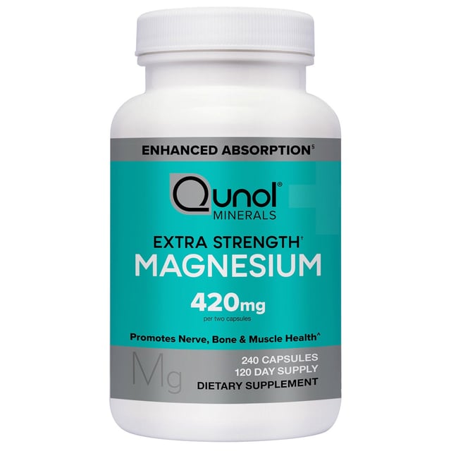 Qunol Extra Strength Magnesium 420mg, 240 Capsules
