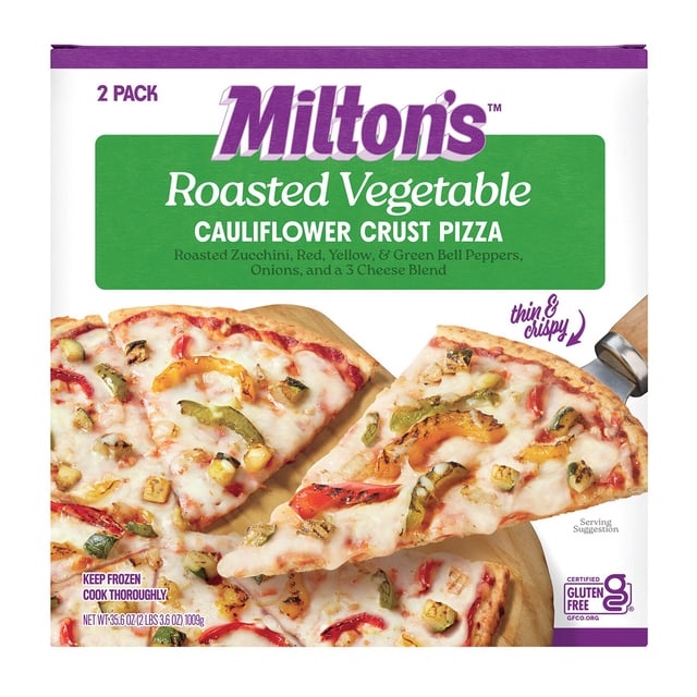 Milton's Cauliflower Roasted Veggie Pizza 2 Count 35.6 Ounces