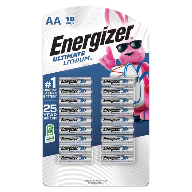 Energizer Ultimate Lithium AA Battery 18 Pack