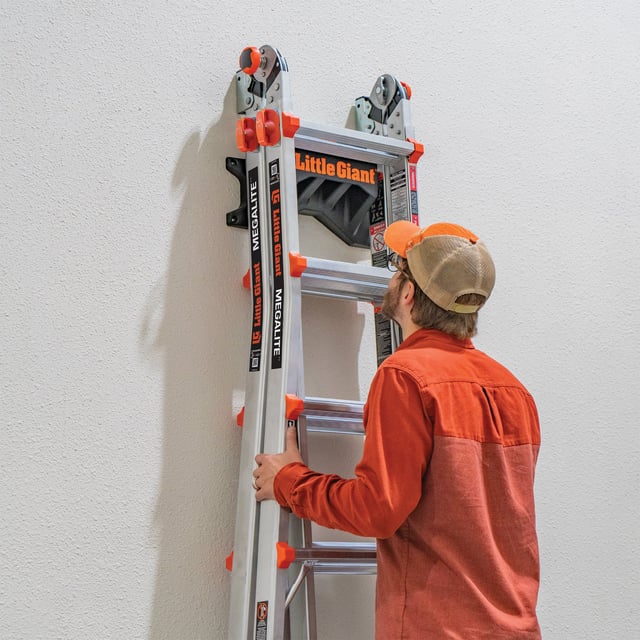 Little Giant MegaLite Multi-Position Ladder with Storage Rack