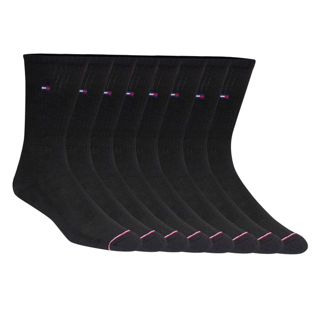 Tommy Hilfiger Men's Casual Crew Socks, 8-Pack