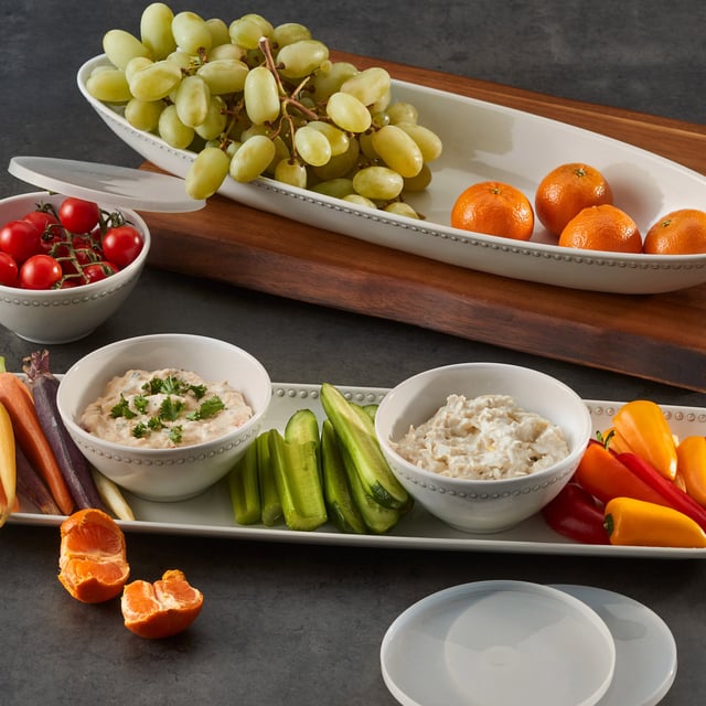 Pandex 5-Piece Beaded Melamine Serving Set