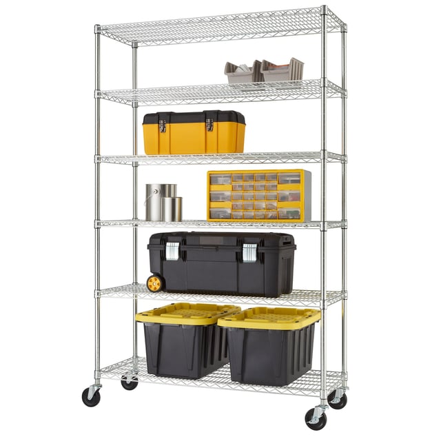 Trinity NSF 6-Tier Shelf 48"W x 18"D x 72"H