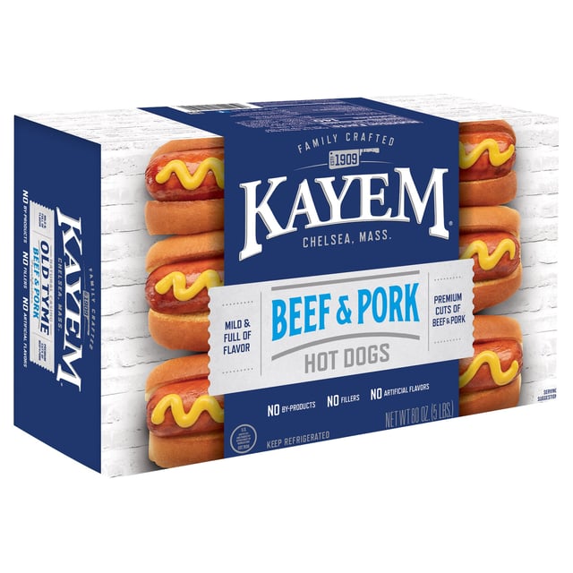 Kayem Skinless Franks 80 oz (5 lbs)