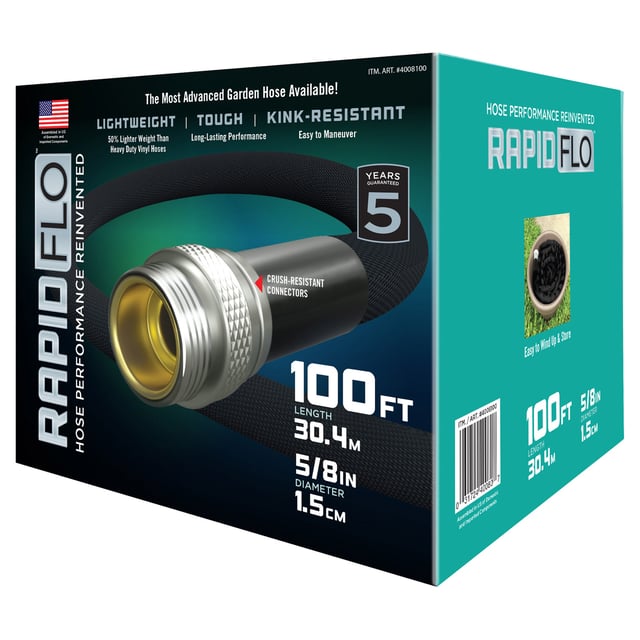 Teknor Apex 100 ft Rapid Flo Compact Garden Hose