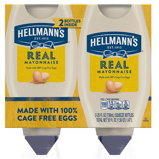 Hellmann's Squeeze Mayo, 2/25 fl oz