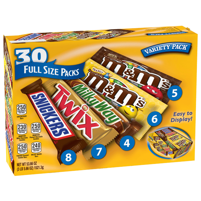 M&M's and Mars Chocolate Variety Pack, 30 ct