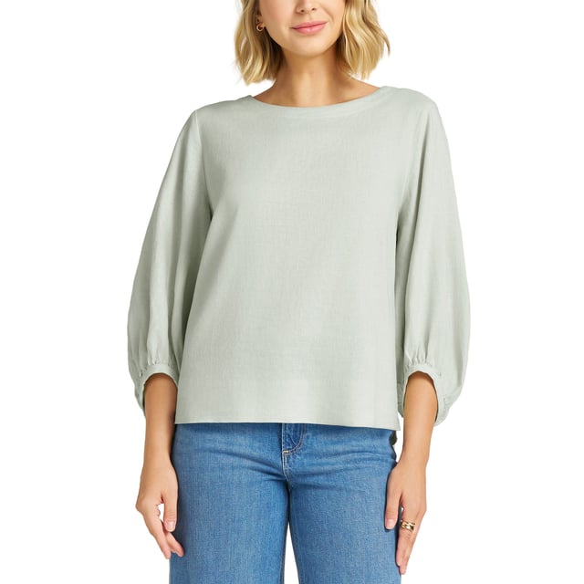 Matty M Women's Linen Blend Top