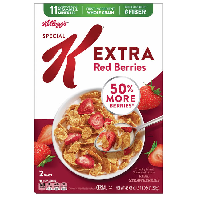 Kellogg's Special K Red Berries Extra 50% More Berries, 43 oz