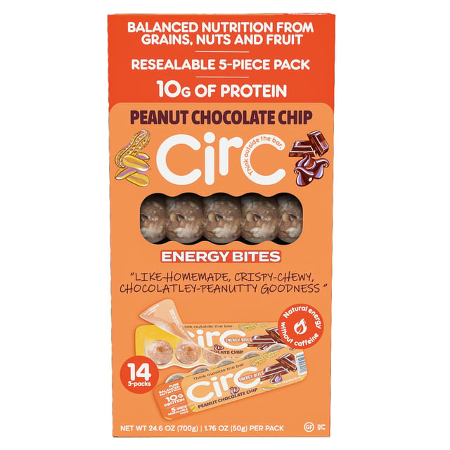 CirC Energy Bites Peanut Chocolate Chip 14/1.76 oz