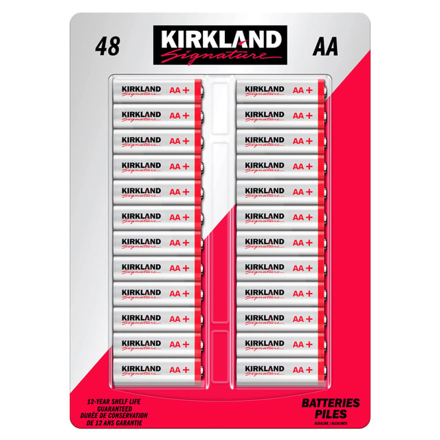Kirkland Signature Alkaline AA Batteries 48-Pack