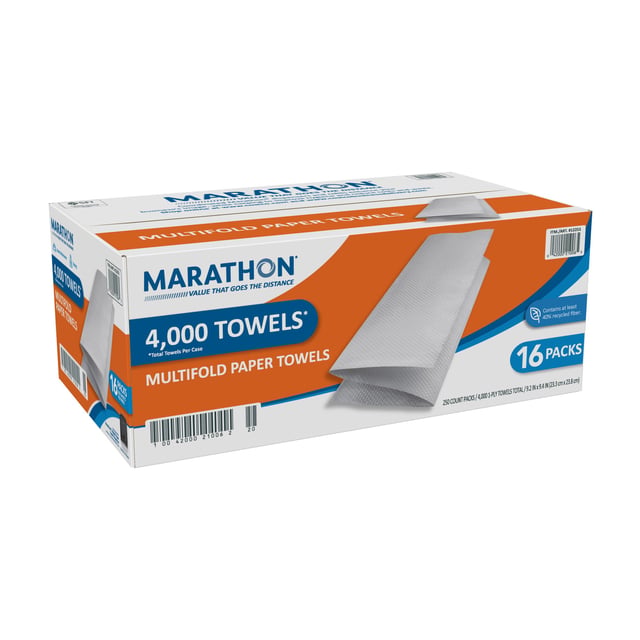 Marathon White M-Fold Towel 4000 CT 1 Ply