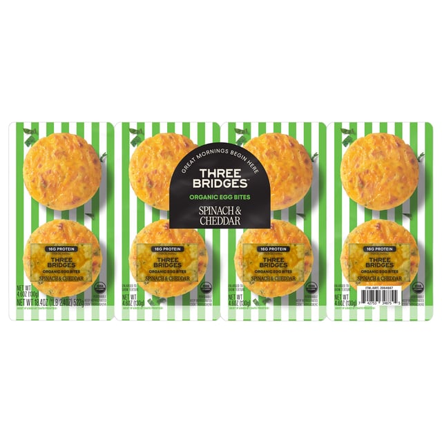 Three Bridges Organic Cheddar & Spinach Egg Bites 18.4 oz