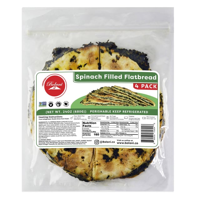 Flatbread Queen Spinach Bolani 4-6oz (1.5 lb)