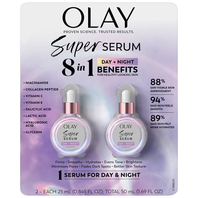 Olay Super Serum 8-in-1 Day & Night, 2-Pack — 0.845 FL OZ Each