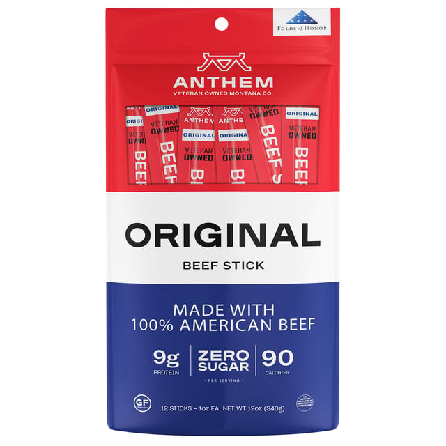 Anthem Snacks Original Beef Stick, 12-Pack (1 oz Each)