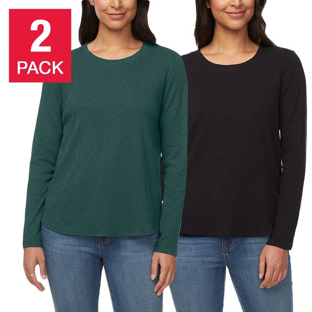 Kirkland Signature Women's Long Sleeve Slub Tee