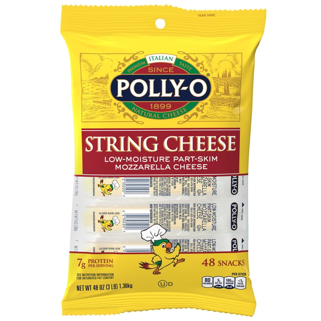 Polly-O String Cheese Individually Wrapped 48 Count (3 lbs)