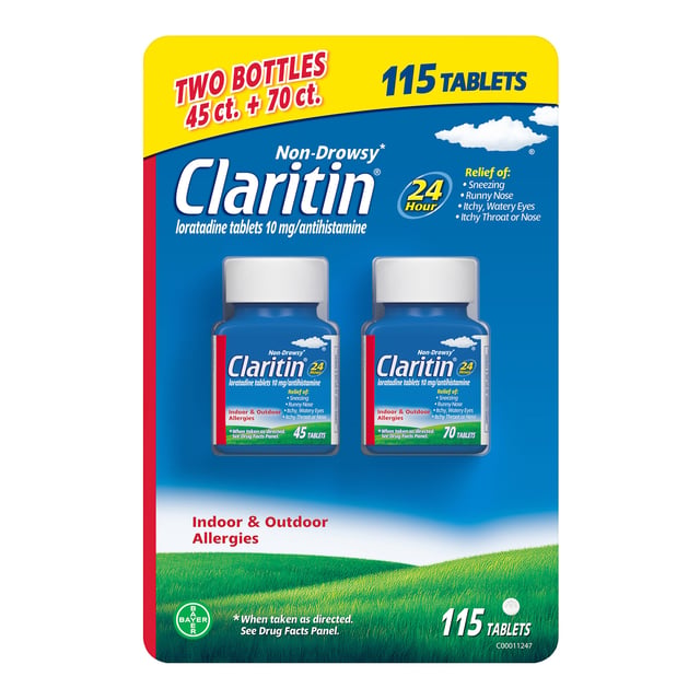 Claritin 24-Hour 10mg Tablets, 115 Count