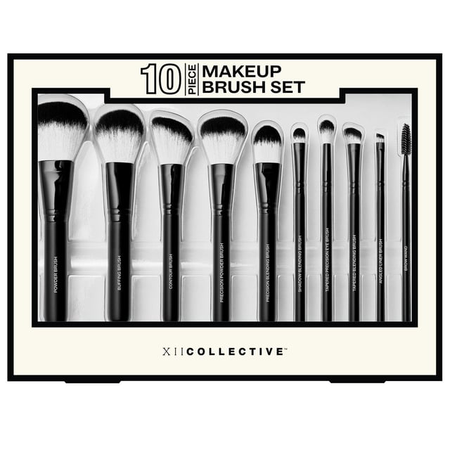 XII Collective 10-Piece Makeup Brush Set