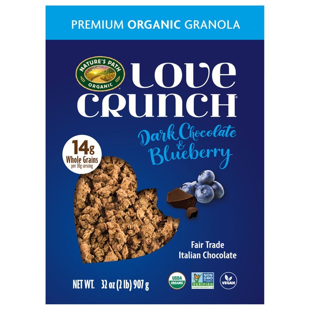 Nature's Path Organic Love Crunch Dark Chocolate & Blueberry Granola 32 oz Bag