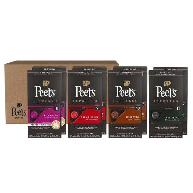 Peet's Aluminum Capsule 80 CT Nespresso Compatible