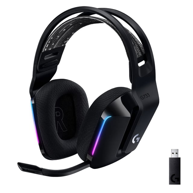 Logitech G733 Wireless Over-Ear Gaming Headset - Black