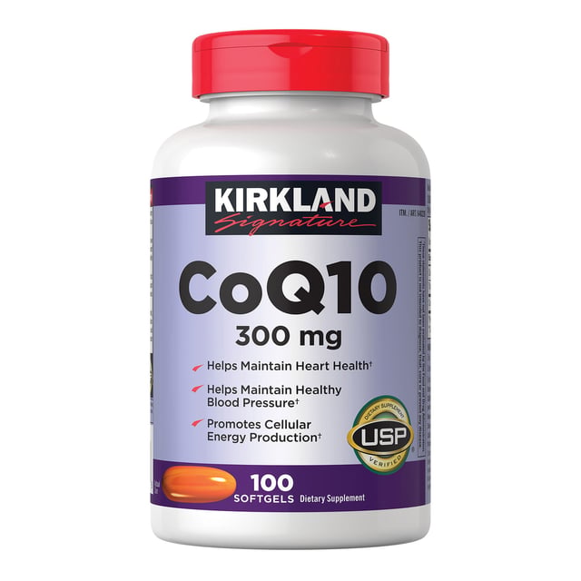 Kirkland Signature Coenzyme Q10 300mg 100 Softgels