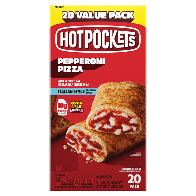 Hot Pockets Premium Pepperoni Pizza 20 Count Box
