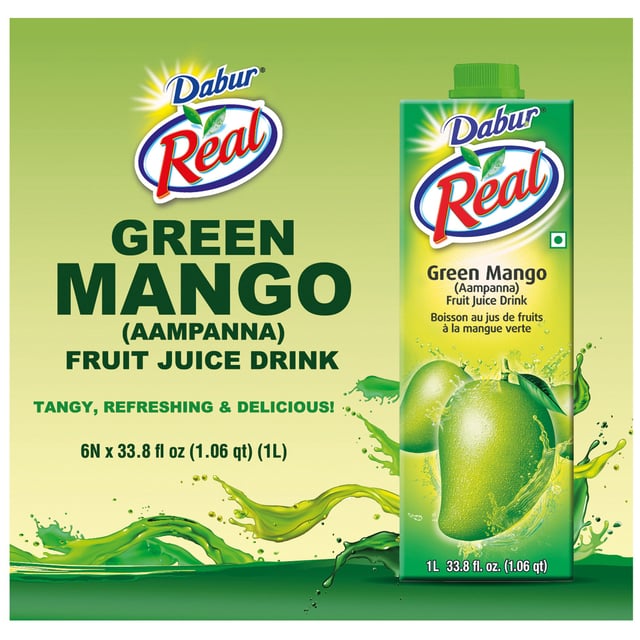 Dabur Real Green Mango Drink 6-Pack 33.8 Ounces Each