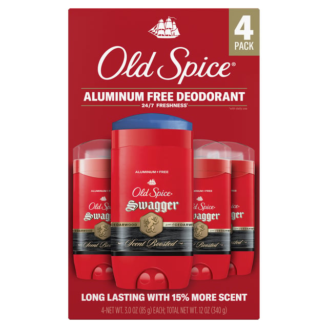 Old Spice Swagger Deodorant Aluminum Free 4-Pack, 3 oz