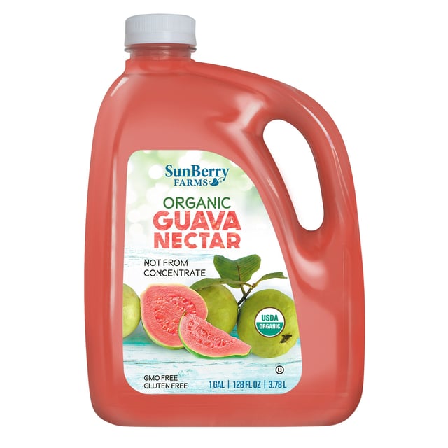 Sunberry Farms Organic Guava Nectar 128 oz Bottles