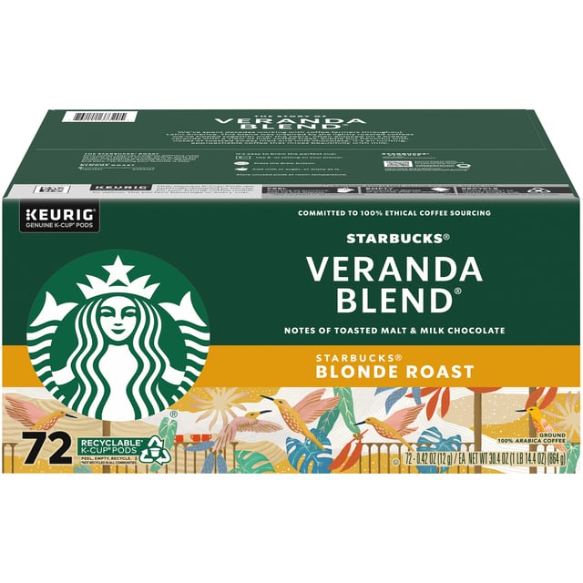 Starbucks Veranda Blend Blonde Roast 72-Count K-Cup Pods (30.4 oz)