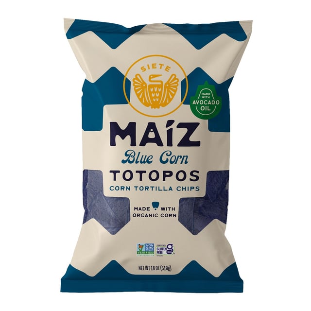 Siete Maíz Blue Corn Totopos 18 oz (1.125 lbs)