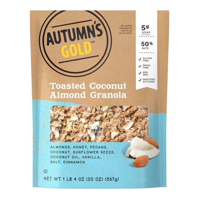 Autumn's Gold Grain Free Granola, Toasted Coconut Almond, 20 oz