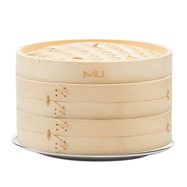 MIU 10 Inch 2-Tier Bamboo Steamer